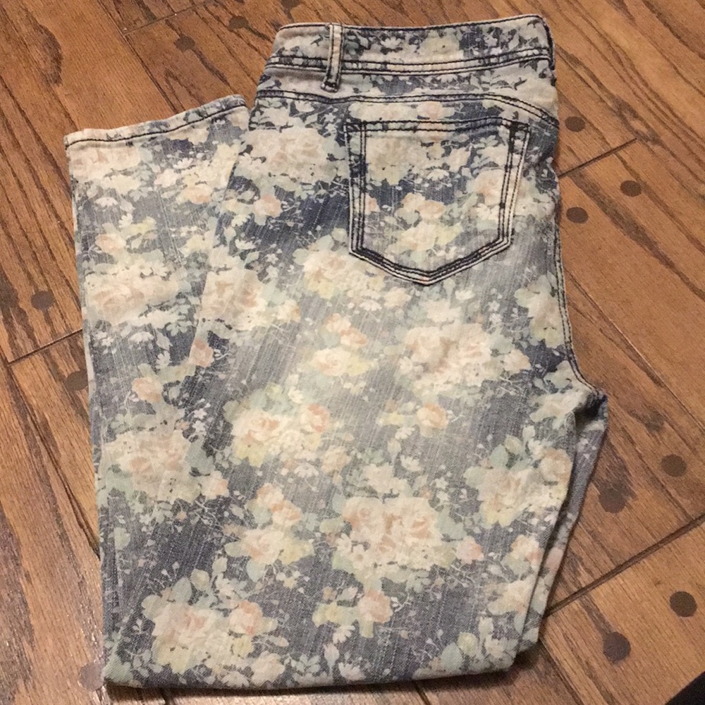 Beautiful floral jeans